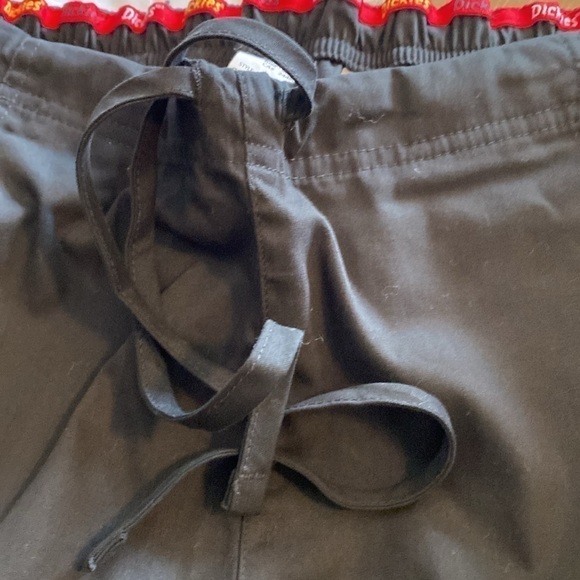 Dickies wide leg tie waist pocket black srub uniform pants - Picture 8 of 12